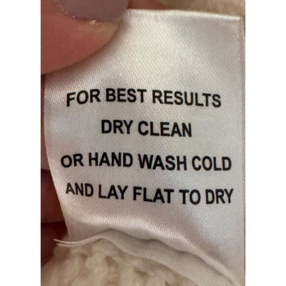 Stitches and Stripes White/Cream Open-Front Sweater Cardigan with Pockets Size M - Picture 7 of 7